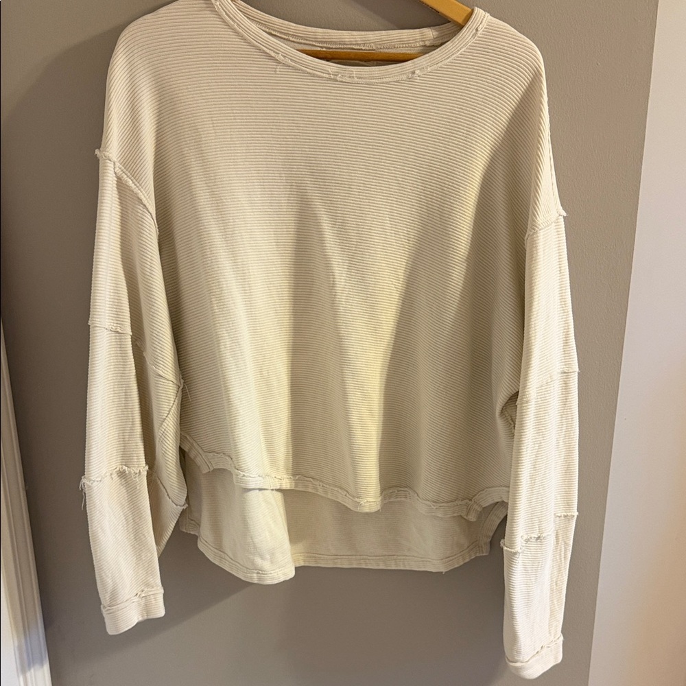 We The Free Off-White Eclipse Ribbed Sweatshirt
